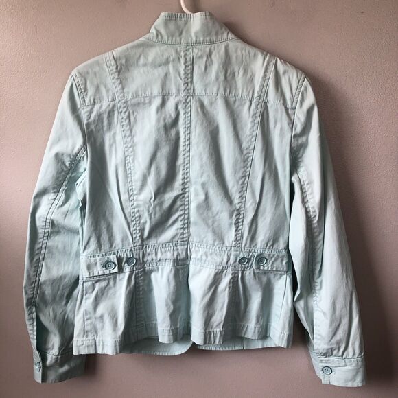 Talbots Jacket Womens 6 Petite Button Front Pastel Spring Layering Cotton Casual - Picture 8 of 15